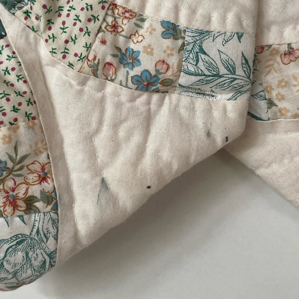 Vintage Patchwork Quilted Vest Gilet Women’s Size Medium Cottagecore Floral - Picture 7 of 9